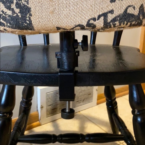 Burlap print manaquin attaches to chair or table - Picture 2 of 3